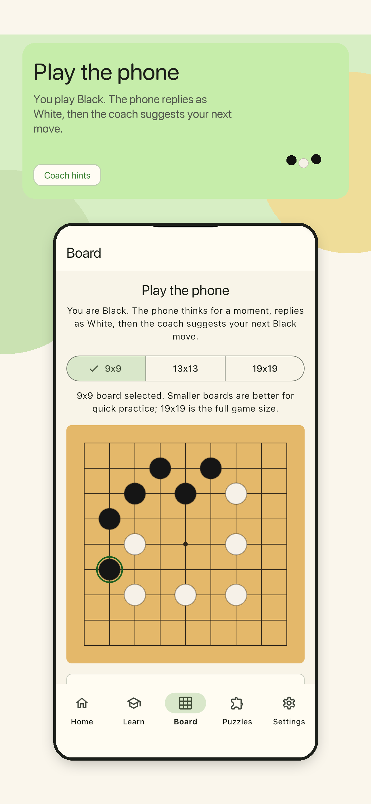Go Coach board screen