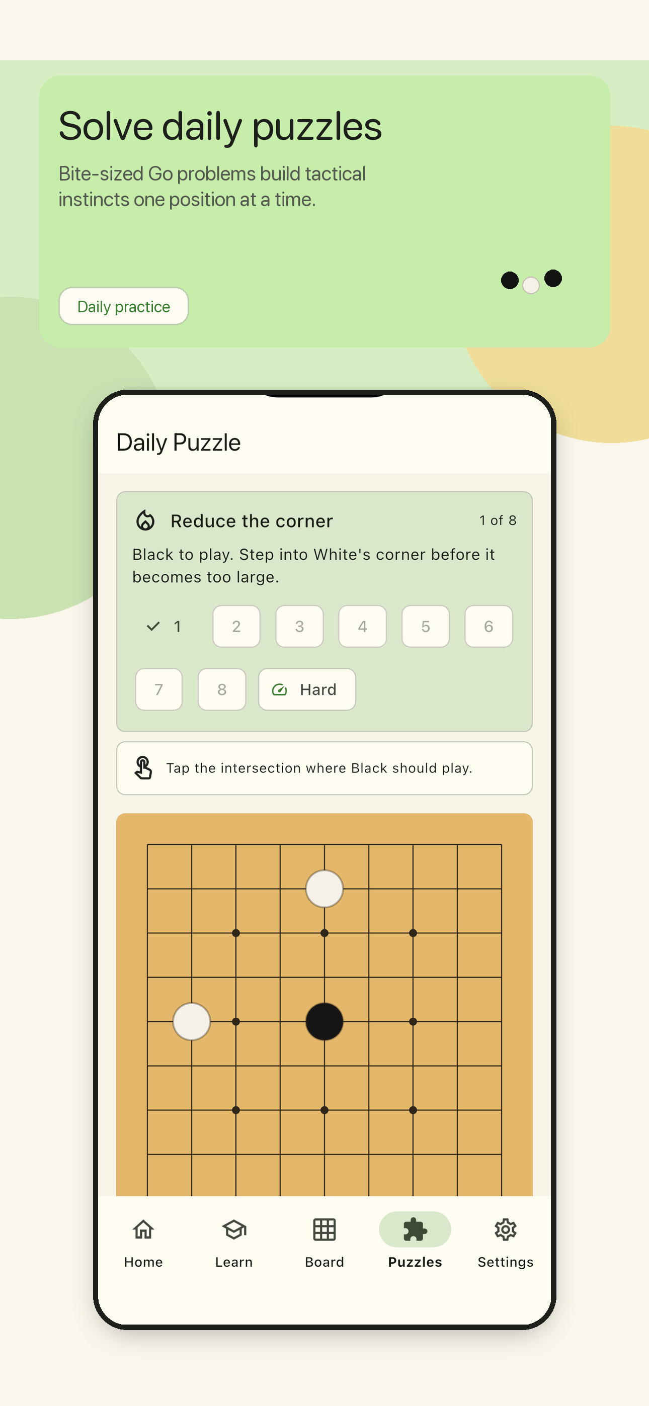 Go Coach daily puzzle screen