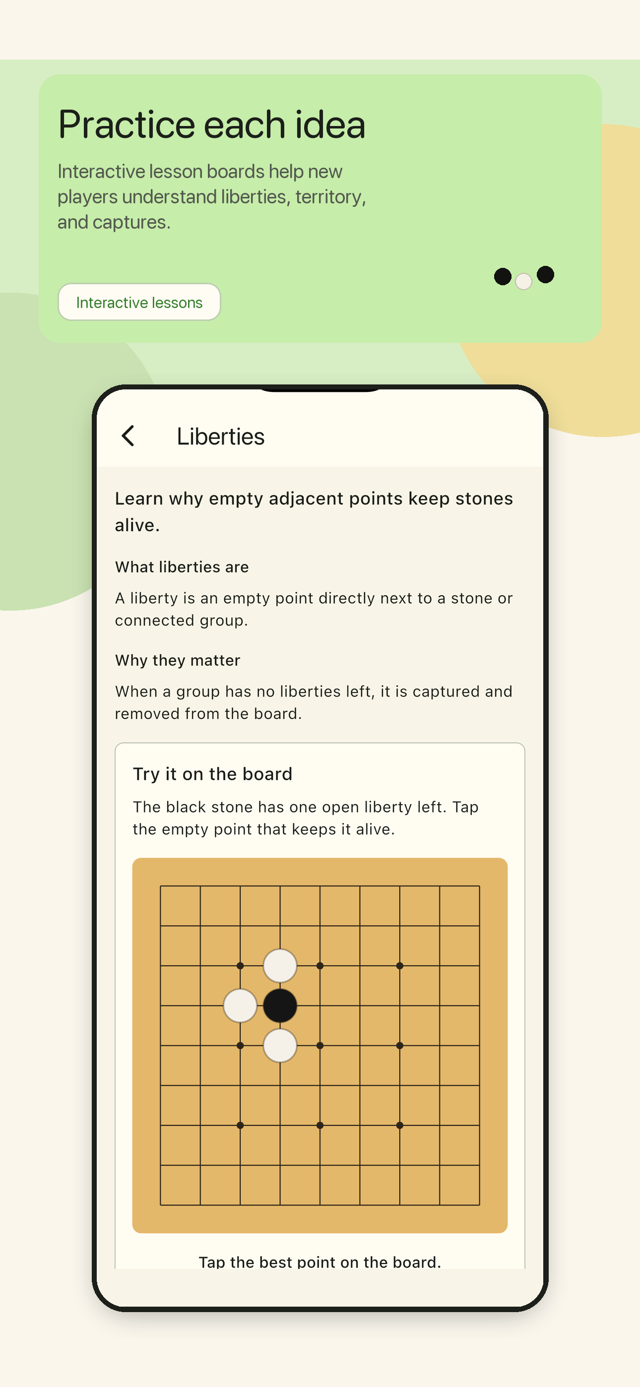 Go Coach lesson screen