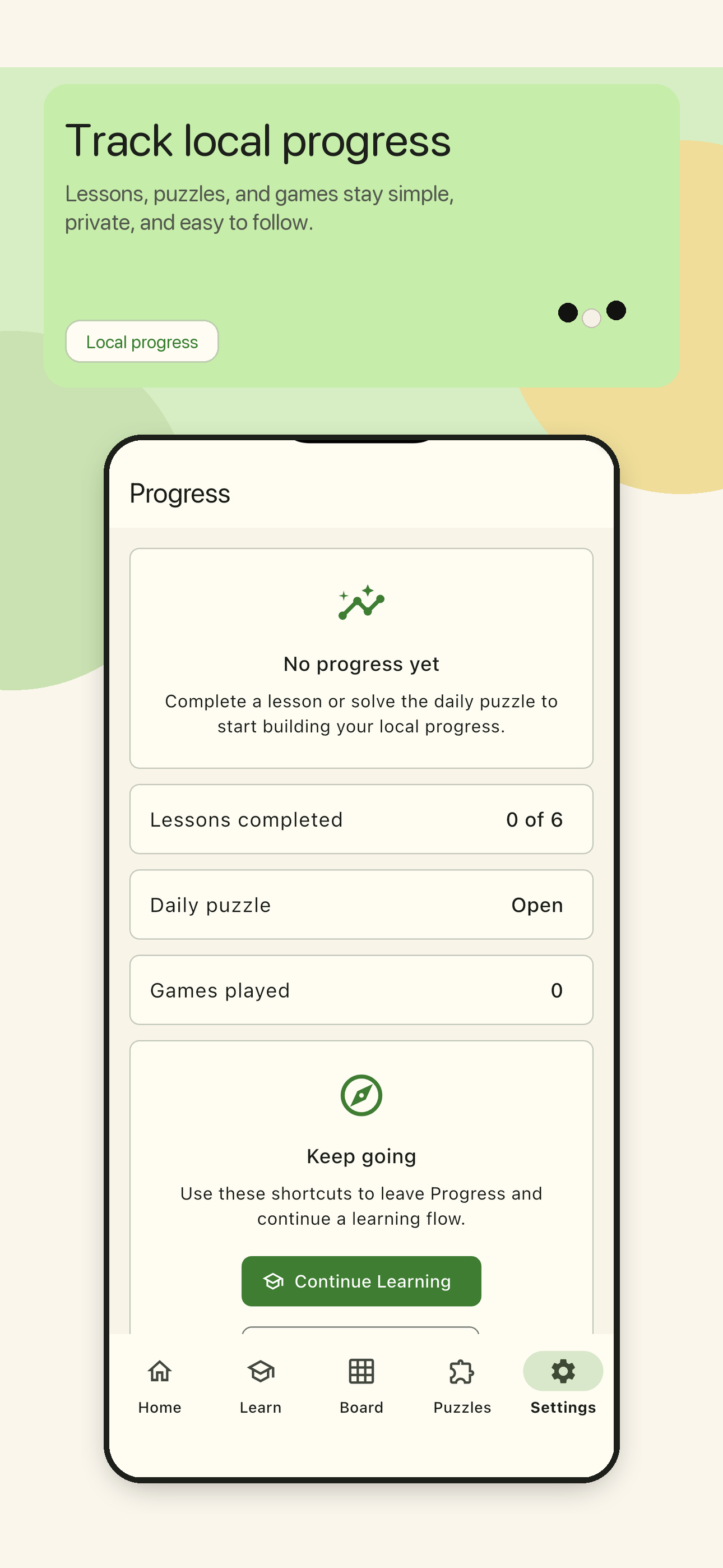Go Coach progress screen